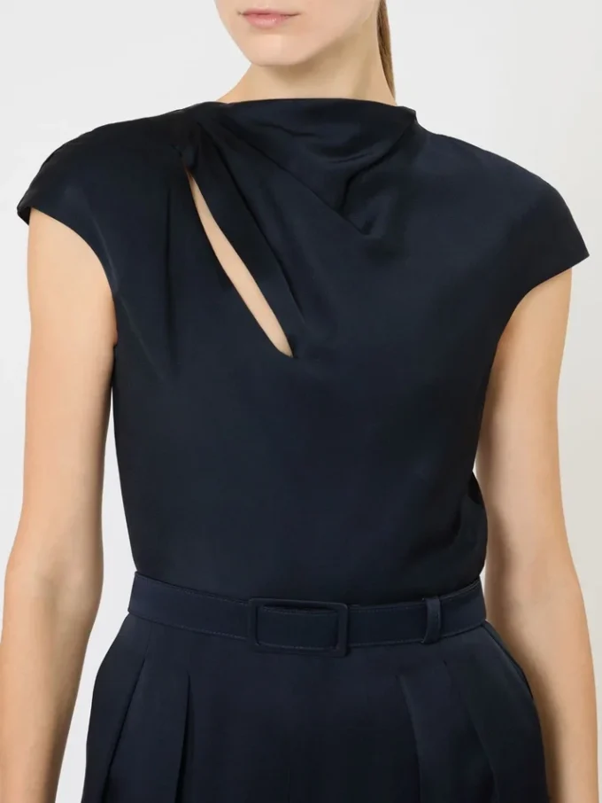 Jumpsuit aus Envers-Satin, mitternachtsblau Jumpsuit aus Envers-Satin, mitternachtsblau