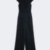 Jumpsuit aus Envers-Satin, mitternachtsblau Jumpsuit aus Envers-Satin, mitternachtsblau