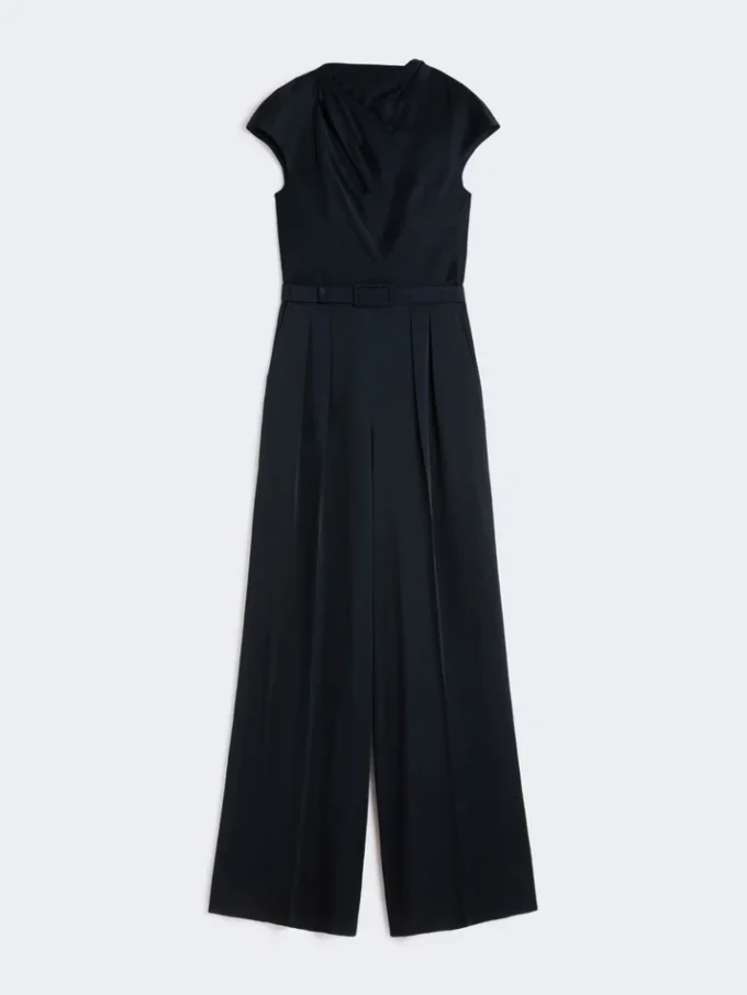 Jumpsuit aus Envers-Satin, mitternachtsblau Jumpsuit aus Envers-Satin, mitternachtsblau