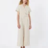 Jumpsuit aus Viskose und Leinen, Batavia, beige Jumpsuit aus Viskose und Leinen, Batavia, beige