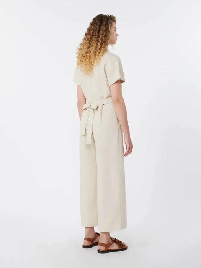 Jumpsuit aus Viskose und Leinen, Batavia, beige Jumpsuit aus Viskose und Leinen, Batavia, beige