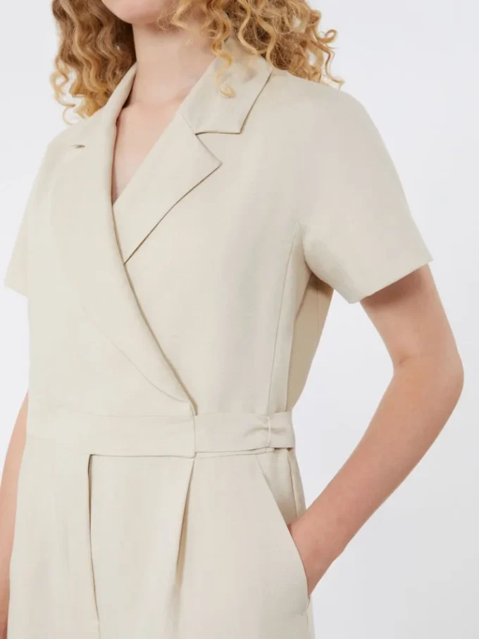 Jumpsuit aus Viskose und Leinen, Batavia, beige Jumpsuit aus Viskose und Leinen, Batavia, beige