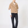 Kape aus Teddy-Stoff aus Alpaka und Kaschmir in boxiger Passform, beige Kape aus Teddy-Stoff aus Alpaka und Kaschmir in boxiger Passform, beige