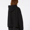 Kapuzenpullover aus Stretch-Baumwolle, schwarz