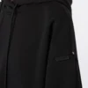 Kapuzenpullover aus Stretch-Baumwolle, schwarz