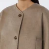 Kaschmir-Cape mit Schal-Detail, bronze-braun