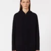 Kaschmir-Cardigan mit Kapuze, ultramarinblau Kaschmir-Cardigan mit Kapuze, ultramarinblau