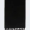 Kaschmir-Stola mit Logo, schwarz Kaschmir-Stola mit Logo, schwarz