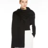Kaschmir-Stola mit Logo, schwarz Kaschmir-Stola mit Logo, schwarz