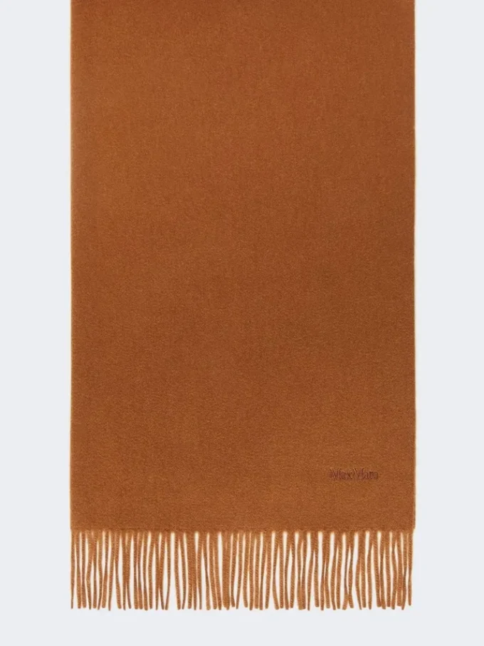 Kaschmir-Stola mit Logo, tabakfarben Kaschmir-Stola mit Logo, tabakfarben