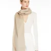 Kaschmir-Stola mit Monogramm-Stickerei, beige Kaschmir-Stola mit Monogramm-Stickerei, beige