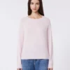 Kaschmirpullover mit Rundhalsausschnitt, rosa