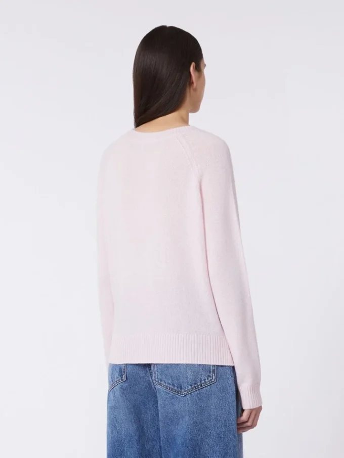 Kaschmirpullover mit Rundhalsausschnitt, rosa