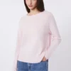 Kaschmirpullover mit Rundhalsausschnitt, rosa