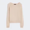 Kaschmirpullover mit Rundhalsausschnitt, sandfarben