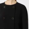 Kastenförmige Jacke aus Cady, schwarz Kastenförmige Jacke aus Cady, schwarz
