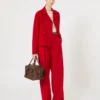 Kastenförmige Jacke aus Wolle, Kaschmir und Seide, rot Kastenförmige Jacke aus Wolle, Kaschmir und Seide, rot