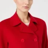 Kastenförmige Jacke aus Wolle, Kaschmir und Seide, rot Kastenförmige Jacke aus Wolle, Kaschmir und Seide, rot