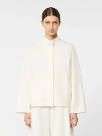 Kastenförmiger Cardigan aus Wolle, Seide