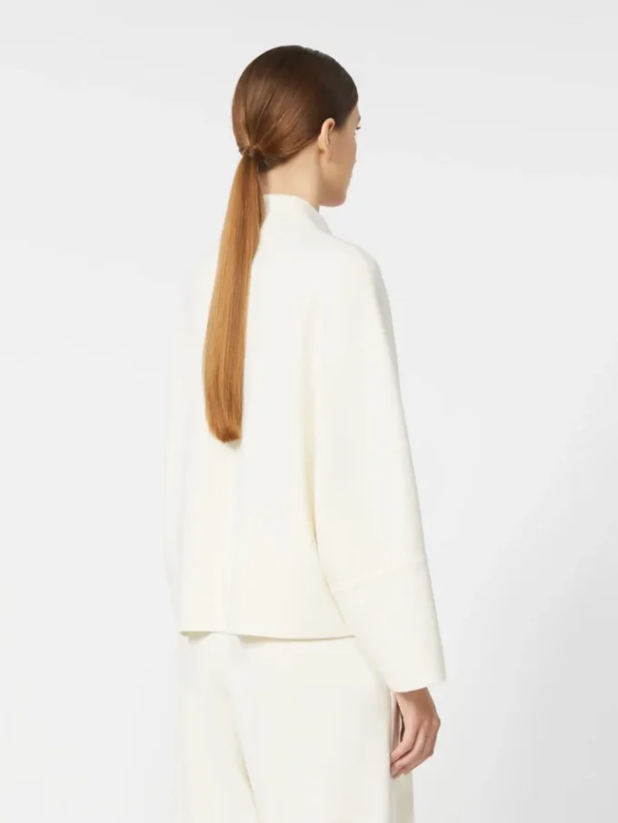 Kastenförmiger Cardigan aus Wolle, Seide