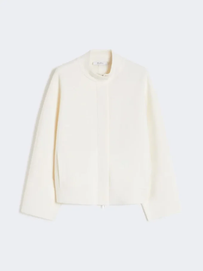 Kastenförmiger Cardigan aus Wolle, Seide