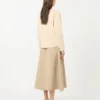 Kleid aus Funktionsstoff und Baumwolle, haselnussbraun Kleid aus Funktionsstoff und Baumwolle, haselnussbraun