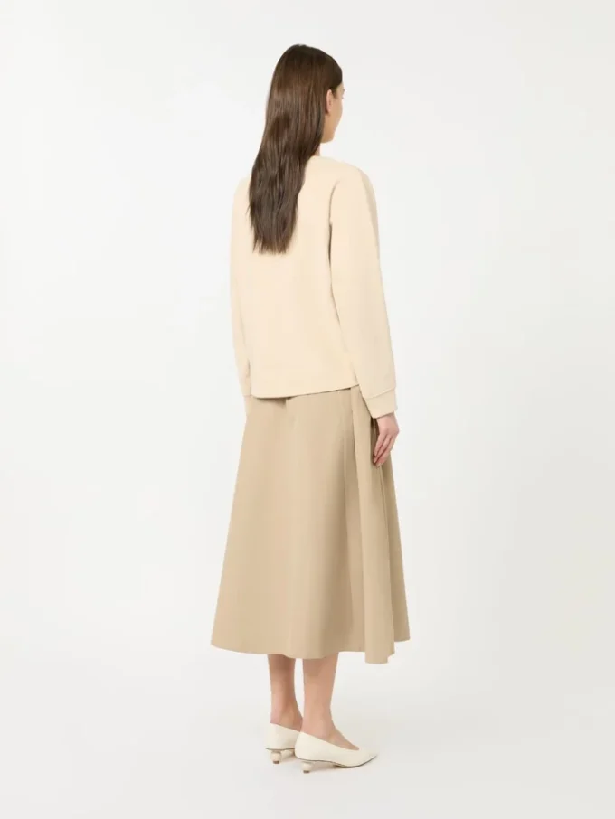 Kleid aus Funktionsstoff und Baumwolle, haselnussbraun Kleid aus Funktionsstoff und Baumwolle, haselnussbraun