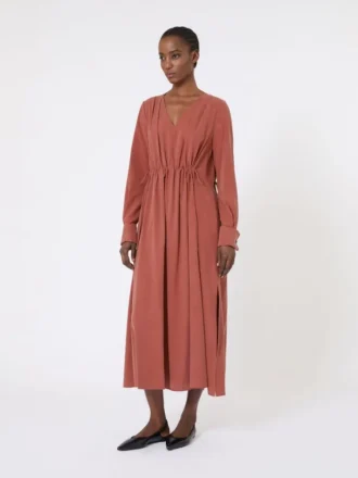 Kleid aus gewaschener Seiden-Canvas, Terrakotta Kleid aus gewaschener Seiden-Canvas, Terrakotta