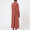 Kleid aus gewaschener Seiden-Canvas, Terrakotta Kleid aus gewaschener Seiden-Canvas, Terrakotta