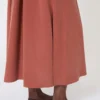 Kleid aus gewaschener Seiden-Canvas, Terrakotta Kleid aus gewaschener Seiden-Canvas, Terrakotta