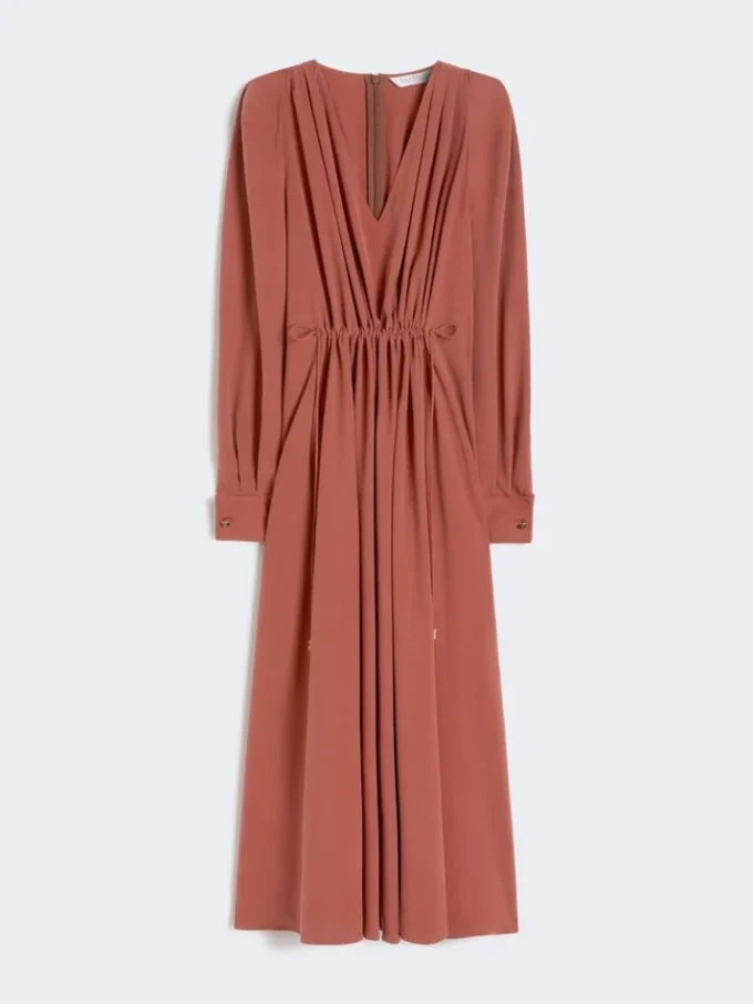 Kleid aus gewaschener Seiden-Canvas, Terrakotta Kleid aus gewaschener Seiden-Canvas, Terrakotta