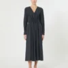 Kleid aus gewaschener Seiden-Canvas, ultramarinblau Kleid aus gewaschener Seiden-Canvas, ultramarinblau