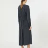 Kleid aus gewaschener Seiden-Canvas, ultramarinblau Kleid aus gewaschener Seiden-Canvas, ultramarinblau