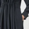 Kleid aus gewaschener Seiden-Canvas, ultramarinblau Kleid aus gewaschener Seiden-Canvas, ultramarinblau