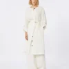 Kleid aus verblasstem Leinen, naturfarben Kleid aus verblasstem Leinen, naturfarben