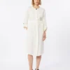 Kleid aus verblasstem Leinen, naturfarben Kleid aus verblasstem Leinen, naturfarben