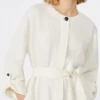 Kleid aus verblasstem Leinen, naturfarben Kleid aus verblasstem Leinen, naturfarben