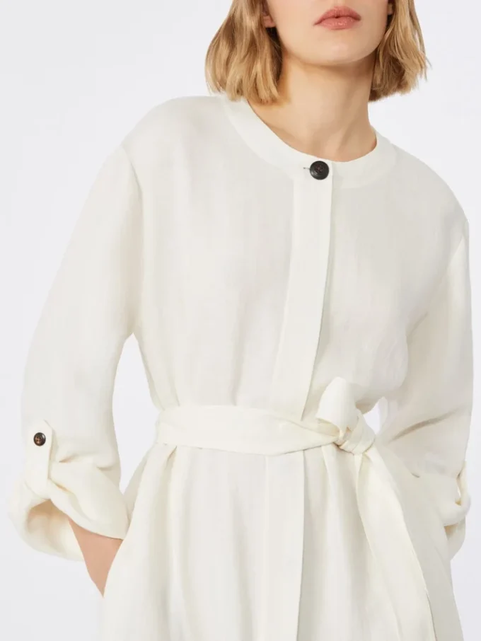 Kleid aus verblasstem Leinen, naturfarben Kleid aus verblasstem Leinen, naturfarben