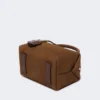Kleine Bowler-Tasche aus Nubukleder, dunkelbraun Kleine Bowler-Tasche aus Nubukleder, dunkelbraun