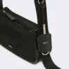 Kleine Handtasche aus technischem Netzgewebe, schwarz