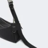 Kleine Leder-Umhängetasche, schwarz Kleine Leder-Umhängetasche, schwarz
