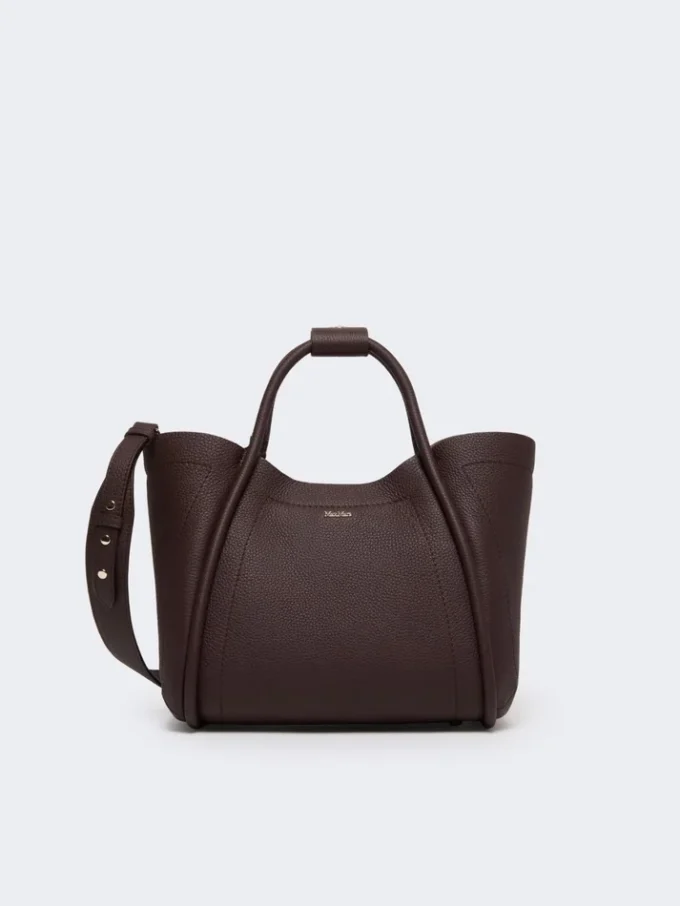 Kleine Marine-Lederhandtasche, bordeauxrot Kleine Marine-Lederhandtasche, bordeauxrot