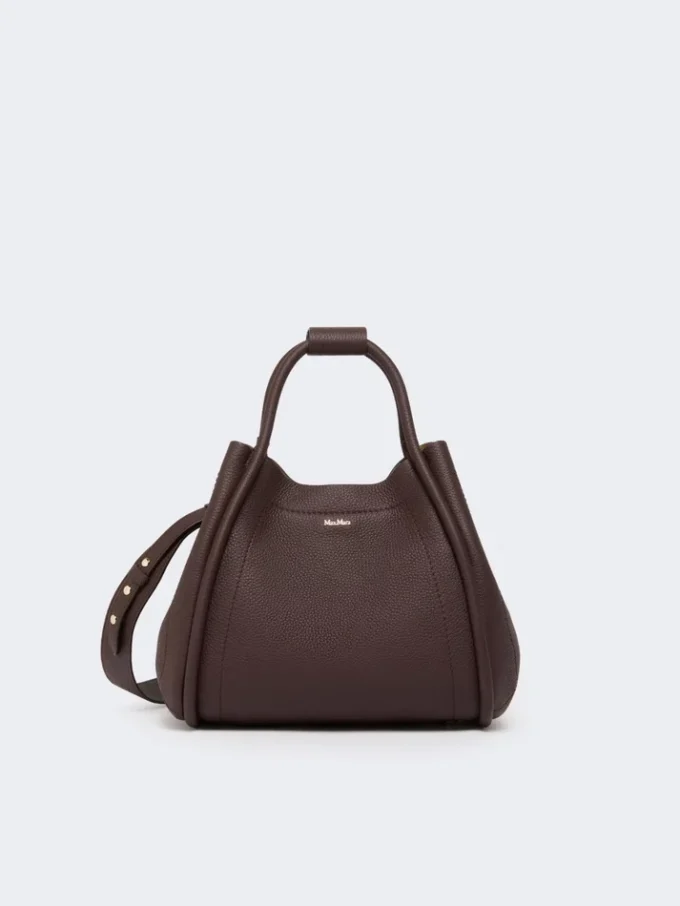 Kleine Marine-Lederhandtasche, bordeauxrot Kleine Marine-Lederhandtasche, bordeauxrot