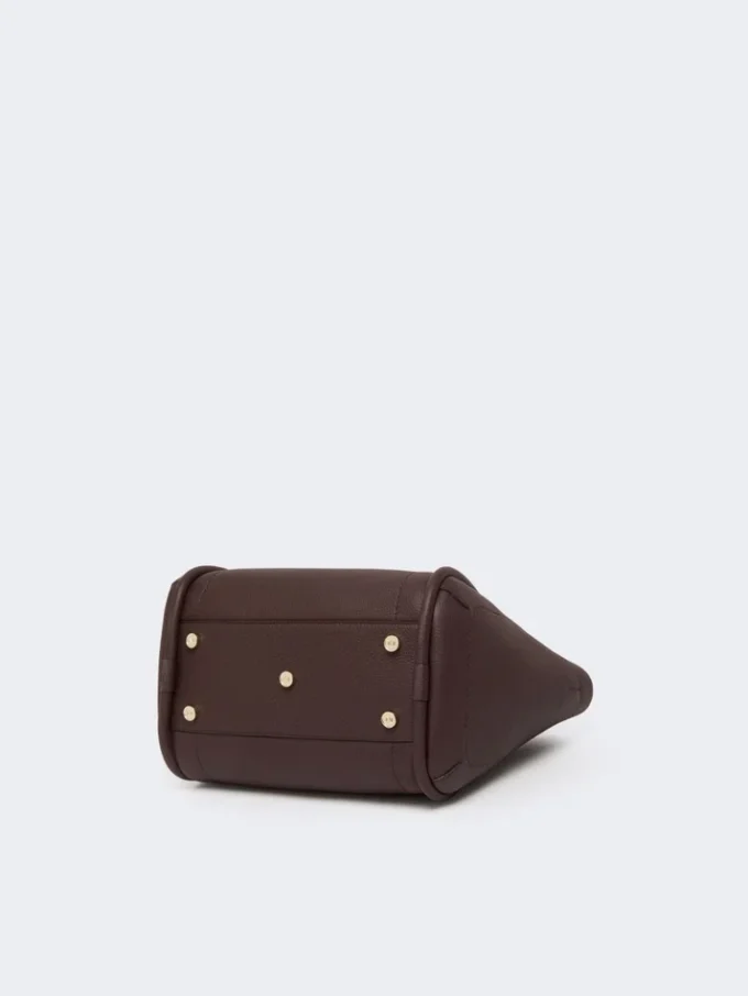 Kleine Marine-Lederhandtasche, bordeauxrot Kleine Marine-Lederhandtasche, bordeauxrot