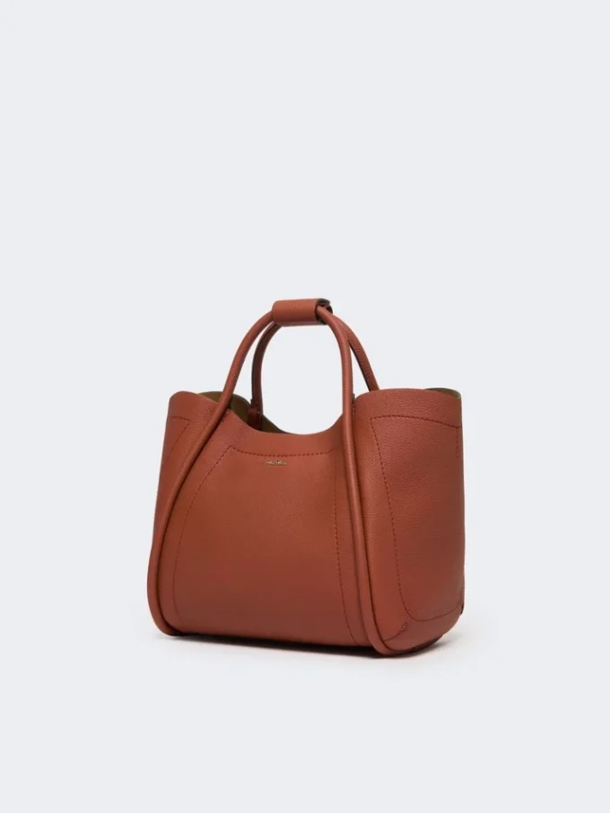 Kleine Marine-Ledertasche, rostrot