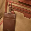 Kleine Marine-Ledertasche, rostrot