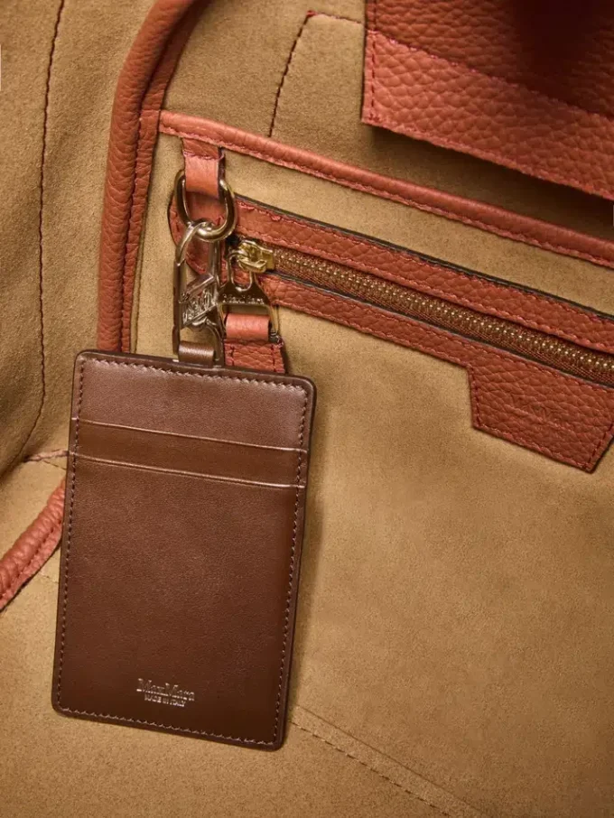 Kleine Marine-Ledertasche, rostrot