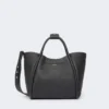 Kleine Marine-Ledertasche, schwarz