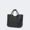 Kleine Marine-Ledertasche, schwarz