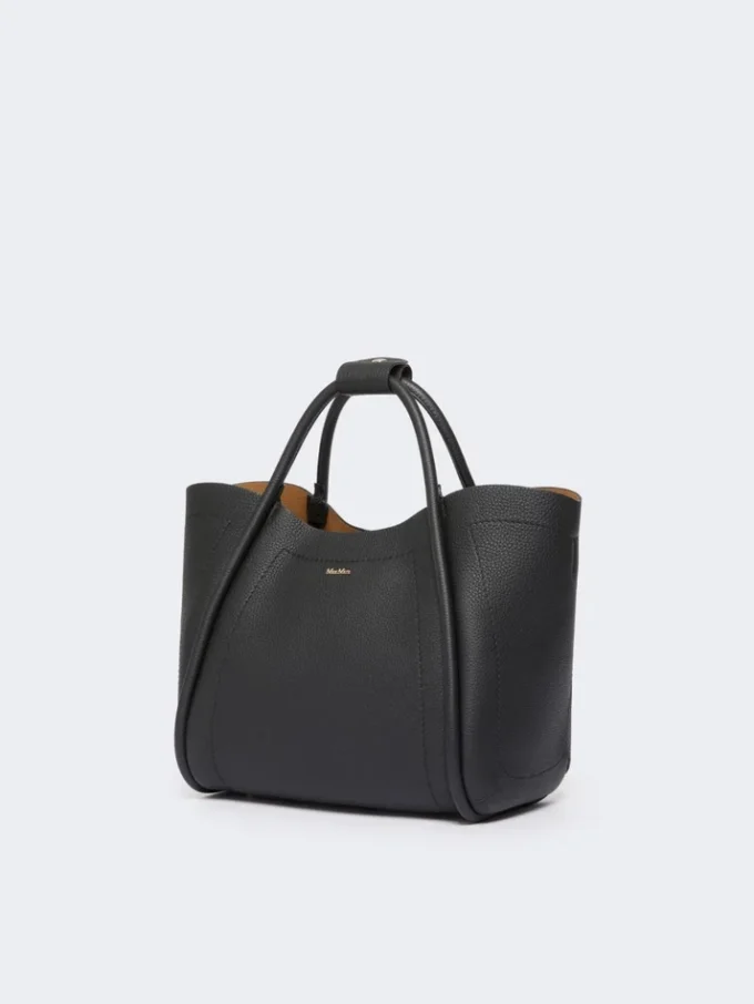 Kleine Marine-Ledertasche, schwarz